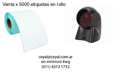 Venta x 5000 etiquetas en rollo