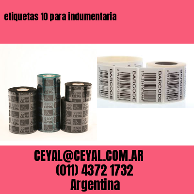 etiquetas 10 para indumentaria