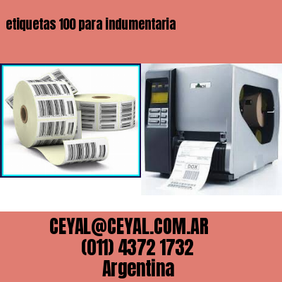 etiquetas 100 para indumentaria