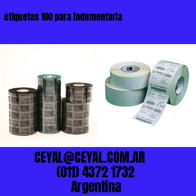 etiquetas 100 para indumentaria
