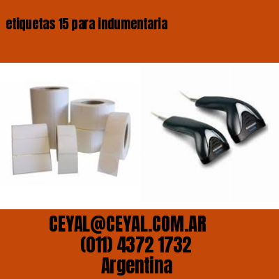 etiquetas 15 para indumentaria
