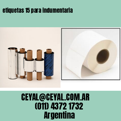etiquetas 15 para indumentaria