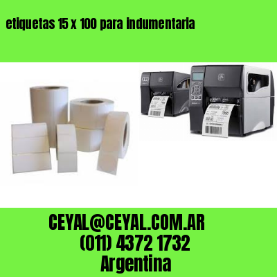 etiquetas 15 x 100 para indumentaria