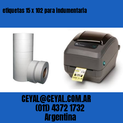 etiquetas 15 x 102 para indumentaria