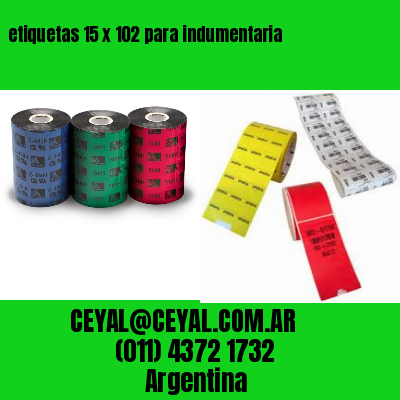 etiquetas 15 x 102 para indumentaria