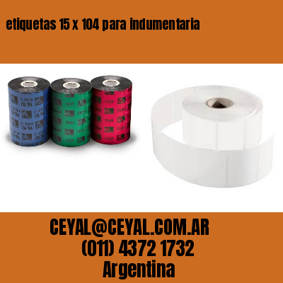 etiquetas 15 x 104 para indumentaria