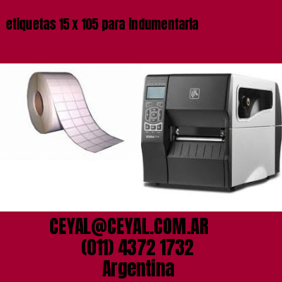 etiquetas 15 x 105 para indumentaria