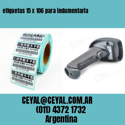 etiquetas 15 x 106 para indumentaria