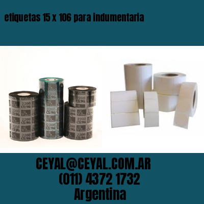 etiquetas 15 x 106 para indumentaria