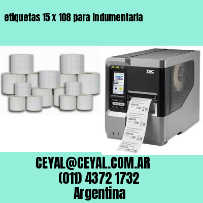 etiquetas 15 x 108 para indumentaria
