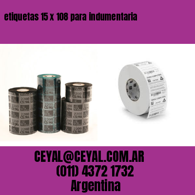 etiquetas 15 x 108 para indumentaria