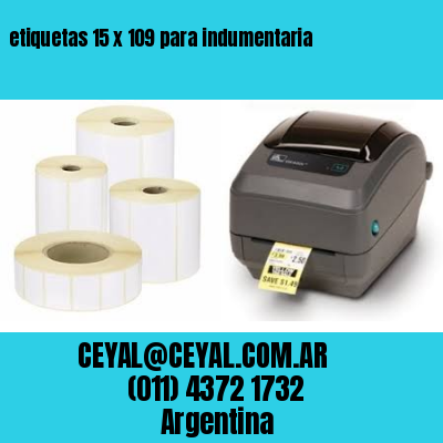etiquetas 15 x 109 para indumentaria
