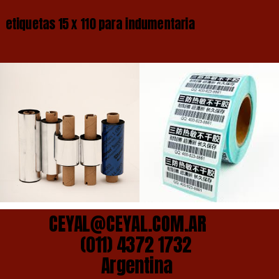 etiquetas 15 x 110 para indumentaria
