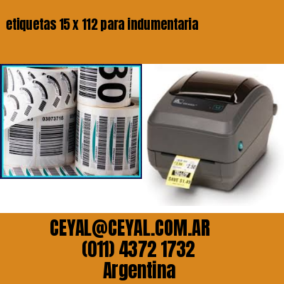 etiquetas 15 x 112 para indumentaria