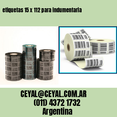 etiquetas 15 x 112 para indumentaria