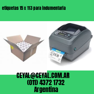 etiquetas 15 x 113 para indumentaria