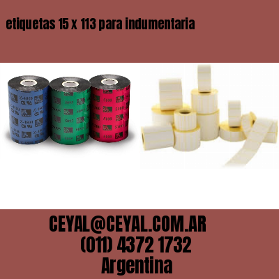 etiquetas 15 x 113 para indumentaria