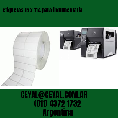 etiquetas 15 x 114 para indumentaria