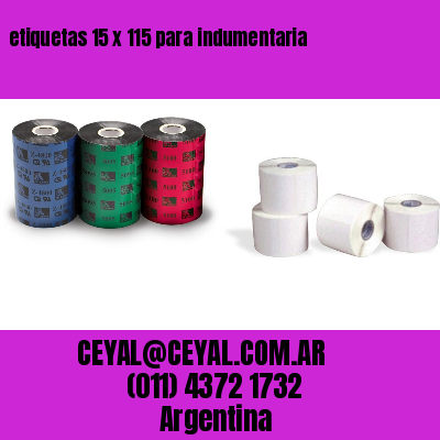 etiquetas 15 x 115 para indumentaria