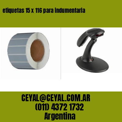 etiquetas 15 x 116 para indumentaria
