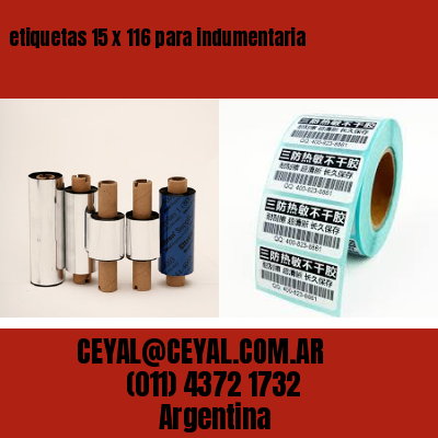 etiquetas 15 x 116 para indumentaria