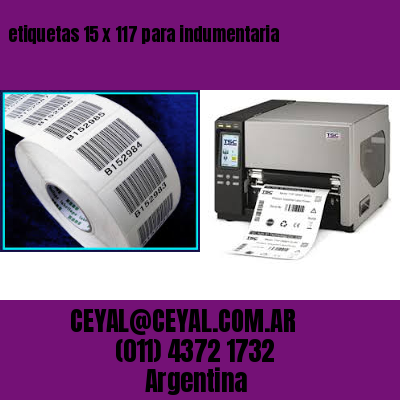 etiquetas 15 x 117 para indumentaria