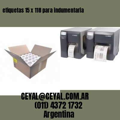etiquetas 15 x 118 para indumentaria