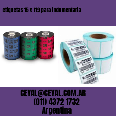 etiquetas 15 x 119 para indumentaria