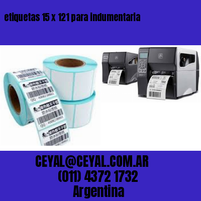 etiquetas 15 x 121 para indumentaria