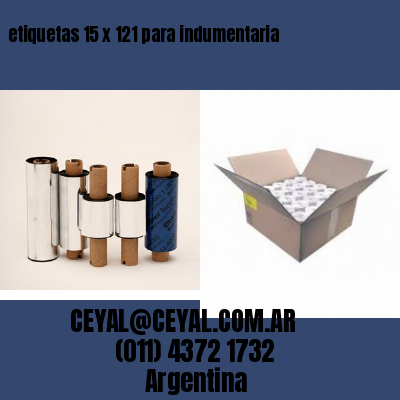 etiquetas 15 x 121 para indumentaria
