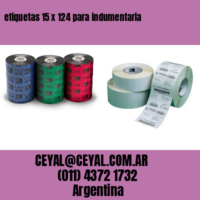 etiquetas 15 x 124 para indumentaria