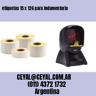 etiquetas 15 x 126 para indumentaria