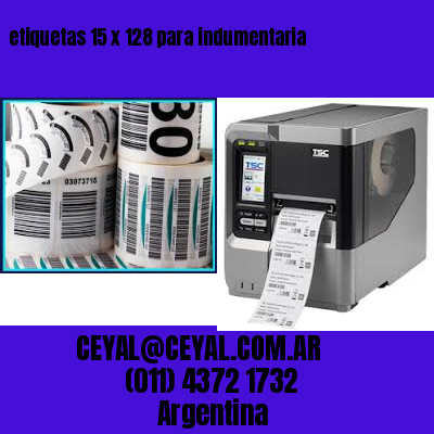 etiquetas 15 x 128 para indumentaria