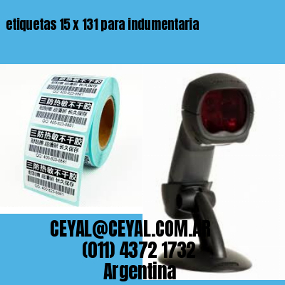 etiquetas 15 x 131 para indumentaria