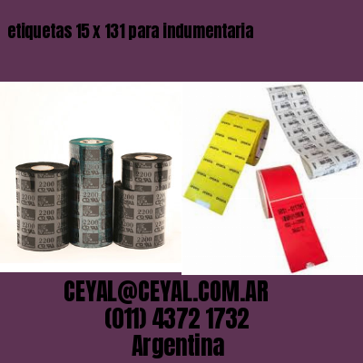 etiquetas 15 x 131 para indumentaria