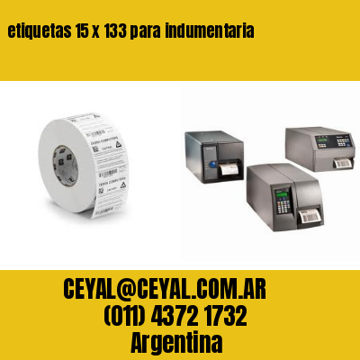 etiquetas 15 x 133 para indumentaria