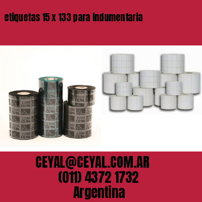 etiquetas 15 x 133 para indumentaria