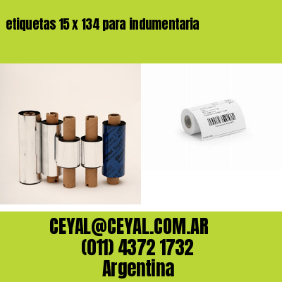 etiquetas 15 x 134 para indumentaria