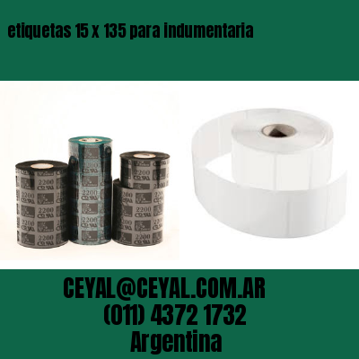 etiquetas 15 x 135 para indumentaria