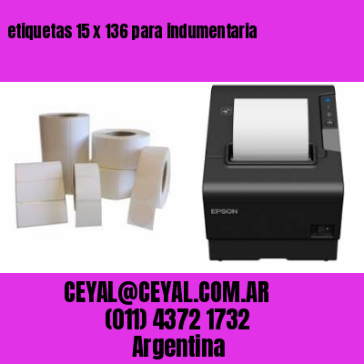 etiquetas 15 x 136 para indumentaria