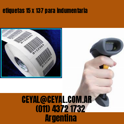 etiquetas 15 x 137 para indumentaria