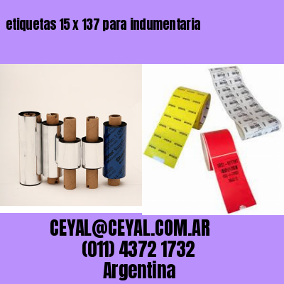 etiquetas 15 x 137 para indumentaria