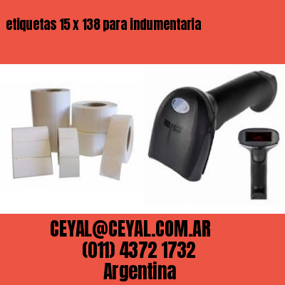 etiquetas 15 x 138 para indumentaria