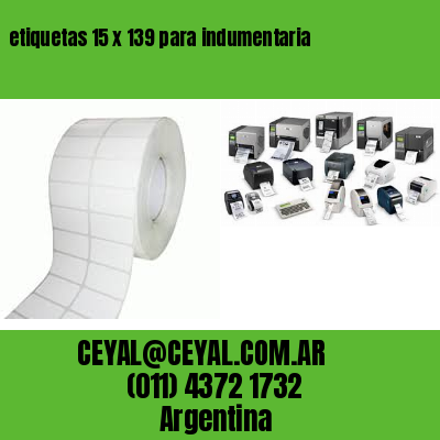 etiquetas 15 x 139 para indumentaria