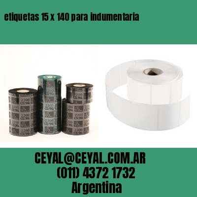 etiquetas 15 x 140 para indumentaria