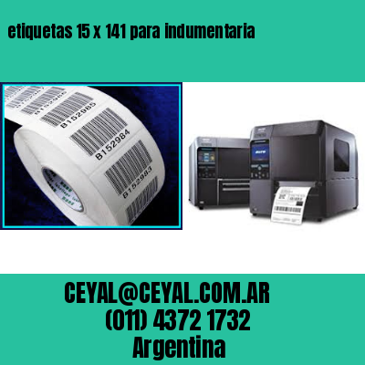 etiquetas 15 x 141 para indumentaria