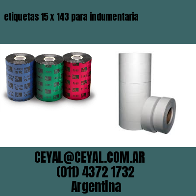 etiquetas 15 x 143 para indumentaria