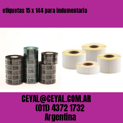 etiquetas 15 x 144 para indumentaria