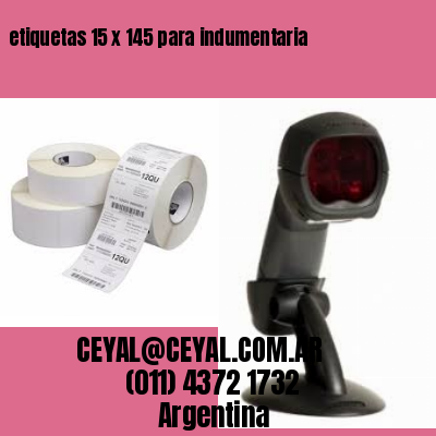 etiquetas 15 x 145 para indumentaria
