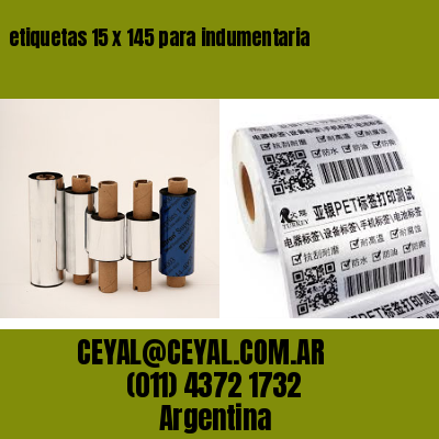 etiquetas 15 x 145 para indumentaria